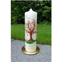 Taufkerze Lebensbaum Baum Mädchen Junge Kerze -Taufe - Handarbeit Keine Folie Inkl. Wachsbeschriftung Taufkerze Lebensbaum Baum Mädchen Junge Kerze -Taufe - Handarbeit Keine Folie Inkl. Wachsbeschriftung von taufkerzenwaltrop