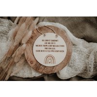 Holzschild Spruch Kind Regenbogen Holzschild Spruch Kind Regenbogen von tausendschoenPauline