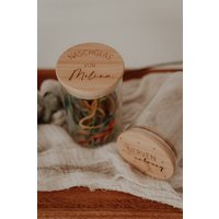 Vorratsglas Mit Holzdeckel 550Ml Naschglas Vorratsglas Mit Holzdeckel 550Ml Naschglas von tausendschoenPauline