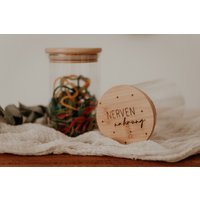 Vorratsglas Mit Holzdeckel 550Ml Nervennahrung Vorratsglas Mit Holzdeckel 550Ml Nervennahrung von tausendschoenPauline