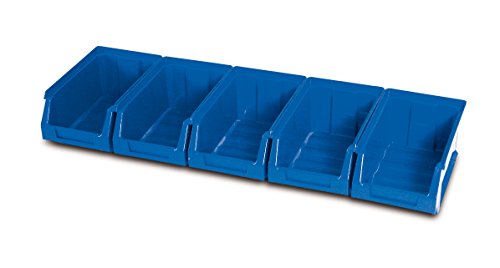 Tayg 250900 Satz zum Aufhängen Lagersichtkasten-Set Kit Colgar G-51 / 6tlg. / 5 Stapelboxen + 1 Wandhalterung/blau / 170 x 520 x 80 mm von Tayg