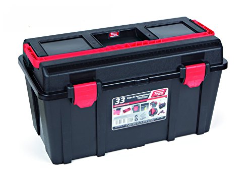 Tayg Werkzeugkasten aus Kunststoff Nr.33 Werkzeugkoffer No 33/480 x 258 x 255 mm/schwarz-rot von Tayg