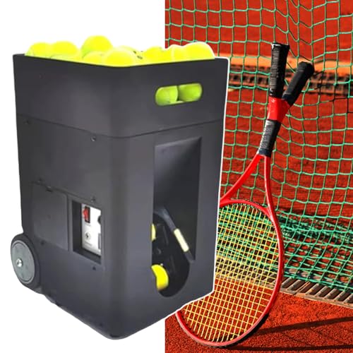 tbanvoo Mobile Tennisballmaschine, Automatischer Tennisballwerfer, Fernbedienung & App, Höhenverstellbar Topspin und Backspin Übungsmaschine, für Anfänger & Aldult Indoor oder Outdoor von tbanvoo