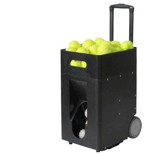 tbanvoo Tennisballmaschine, Automatische Ballwerfer-Tennis-ÜBungsausrüStung, Einstellbarer Abwurfwinkel, Geschwindigkeit, Rotationsfrequenz, 50 KapazitäT, FüR Alle Tennisliebhaber von tbanvoo