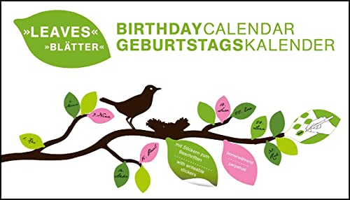 Blätter immerwährender Geburtagskalender: Geburtstagskalender "Blätter" von teNeues