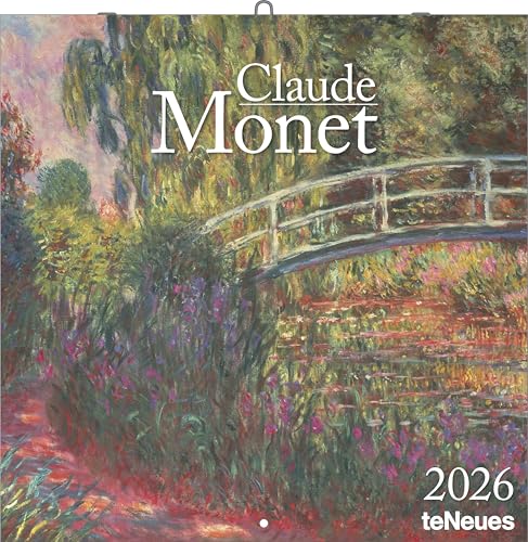 N NEUMANNVERLAGE - Claude Monet 2026 Broschürenkalender, 30x30cm, Wandkalender mit Kunstwerken von Claude Monet, internationalen Feiertagen und Mondphasen, viel Platz für Notizen von N NEUMANNVERLAGE