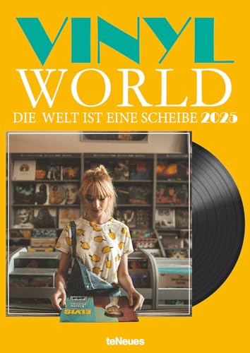 teNeues - Vinyl World 2025 Wandkalender, 29,7x42cm, Kalender mit der Kult- Kulturgeschichte rund um die schwarze Scheibe, spannende Bilder aus dem ... mit Spiralbindung: Die Welt ist eine Scheibe von teNeues