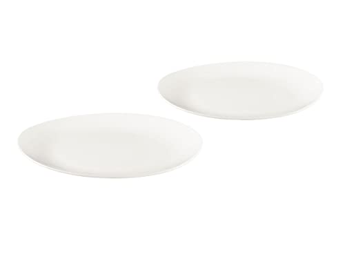 Buchensee Servierteller, Speiseteller Set für 2 Personen, weiß, Fine Bone China Porzellan, oval von Buchensee