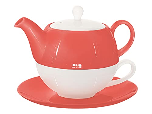 Buchensee Tea for One Lena 500ml aus Crystal Bone China Porzellan in coralrot. Teekanne + Teetasse + Untertasse Buchensee Tea for One Lena 500ml aus Crystal Bone China Porzellan in coralrot. Teekanne + Teetasse + Untertasse von tea4chill