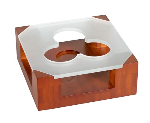 Stövchen aus Holz für Teekannen, 3 Teelichter, 2 Teelichter oder 1 Teelicht, Teewärmer, Rechaud für Teekanne von tea4chill