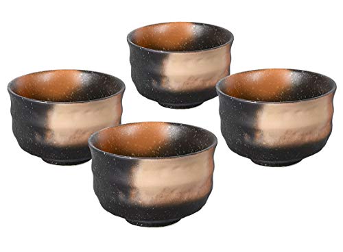 tea4chill – 4 Matcha-Schalen aus Keramik mit je 250ml Füllvolumen in schwarz-braun. tea4chill – 4 Matcha-Schalen aus Keramik mit je 250ml Füllvolumen in schwarz-braun. von tea4chill