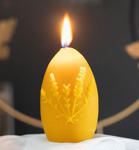 tea4chill Bienenwachskerze aus 100% Bienenwachs, Honigkerze, Ei mit Lavendel, Kerze 5 x 7,5cm, Osterdeko, lange Brenndauer, Osterkerze, handgefertigt tea4chill Bienenwachskerze aus 100% Bienenwachs, Honigkerze, Ei mit Lavendel, Kerze 5 x 7,5cm, Osterdeko, lange Brenndauer, Osterkerze, handgefertigt von tea4chill