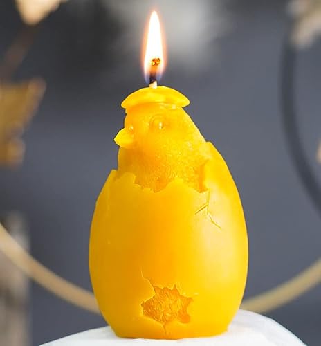 tea4chill Bienenwachskerze aus 100% Bienenwachs, Honigkerze, Osterkerze Küken, Kerze für Ostern 6 x 6 x 9,5cm, Osterdeko, Osterkerze, lange Brenndauer, handgefertigt tea4chill Bienenwachskerze aus 100% Bienenwachs, Honigkerze, Osterkerze Küken, Kerze für Ostern 6 x 6 x 9,5cm, Osterdeko, Osterkerze, lange Brenndauer, handgefertigt von tea4chill