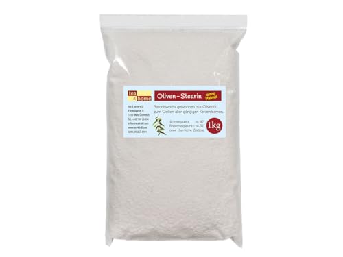 tea4chill Das ökologische Stearin Wachs 1kg für Kerzenherstellung, Kerzengießen – 100% natürliches veganes Wachs, ohne Paraffin, ohne Palmöl. EIN Nebenprodukt bei der Herstellung von Olivenöl. tea4chill Das ökologische Stearin Wachs 1kg für Kerzenherstellung, Kerzengießen – 100% natürliches veganes Wachs, ohne Paraffin, ohne Palmöl. EIN Nebenprodukt bei der Herstellung von Olivenöl. von tea4chill