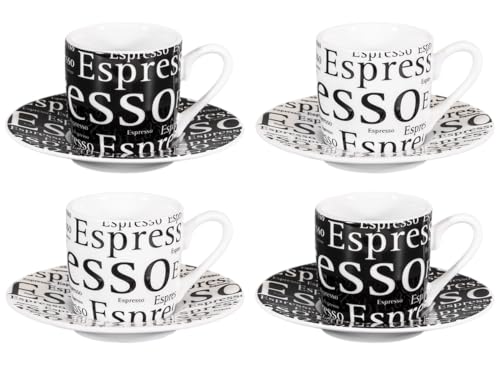 tea4chill Könitz Espresso Tassen Set Writing. Kaffeetassen mit je 65ml aus Porzellan. Espressotassen modern, schwarz tea4chill Könitz Espresso Tassen Set Writing. Kaffeetassen mit je 65ml aus Porzellan. Espressotassen modern, schwarz von tea4chill