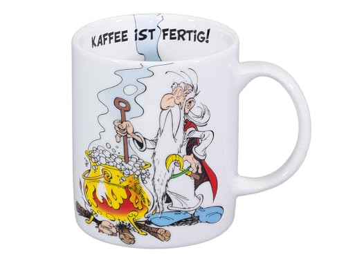 tea4chill Könitz Kaffeetasse Asterix - Miraculix. Teetasse 300ml Porzellan. Design modern, bunt, lustig von tea4chill