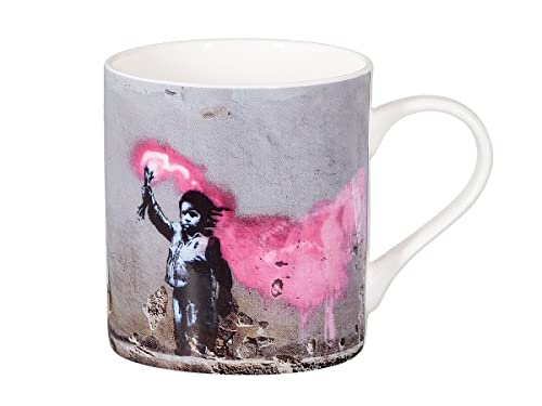 tea4chill Könitz Kaffeetasse Banksy Young refugee. Teetasse 400ml, Fine Bone China Porzellan von tea4chill