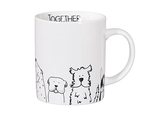 tea4chill Könitz Kaffeetasse Funny Dogs. Teetasse 300ml, Porzellan. Design modern, lustig von tea4chill