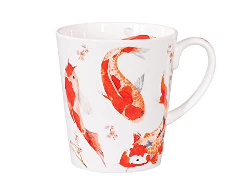 tea4chill Könitz Kaffeetasse Koi. Teetasse 500ml, Fine Bone China Porzellan. Design modern, bunt von tea4chill