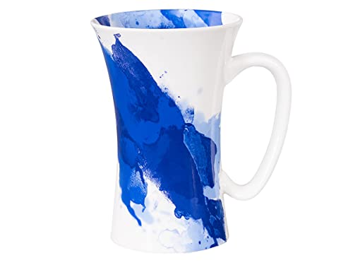 tea4chill Könitz Kaffeetasse Mega Mug Blue Wave. Teetasse 610ml, Xxl Jumbotasse aus Fine Bone China Porzellan von tea4chill