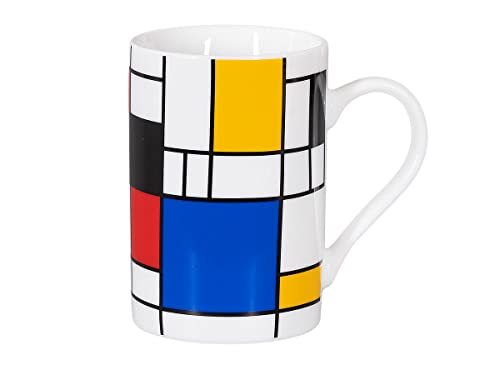 tea4chill Könitz Kaffeetasse Mondrian Small Fragments. Teetasse 240ml, Porzellan. Design modern, bunt von tea4chill