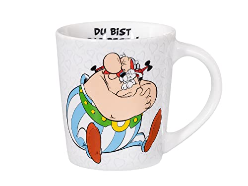 tea4chill Könitz Kaffeetasse Obelix Du bist das Beste. Teetasse 380ml, Porzellan. Design modern, bunt, lustig von tea4chill