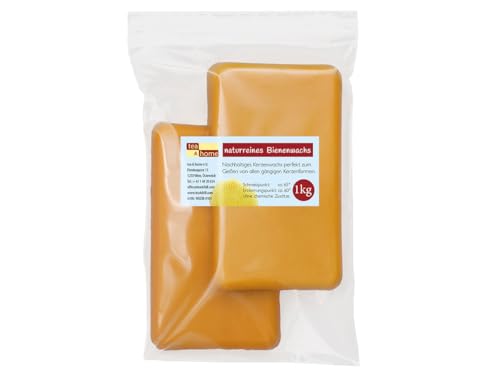 tea4chill Premium Bienenwachs 1kg für Kerzenherstellung – 100% natürliches Wachs, nachhaltiges Naturwachs vegan zum selber Kerzengießen. von tea4chill