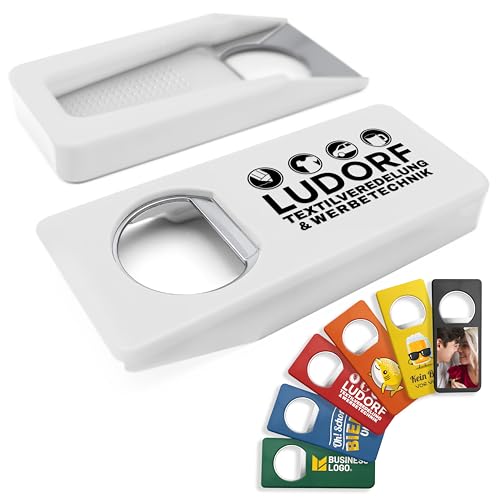 #teamludorf - 10 Stück Anpassbarer Flaschenöffner mit eigenem Text in Weiß – personalisiert mit Bild, verfügbar in sieben Farben, geeignetes Geschenk für Biertrinker von #teamludorf