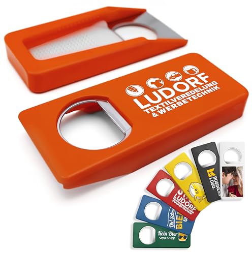 #teamludorf - 10 Stück Personalisierbarer Flaschenöffner mit Bild in Orange – in bis zu sieben Farben erhältlich, ideal als individuelles Geschenk für Biertrinker #teamludorf - 10 Stück Personalisierbarer Flaschenöffner mit Bild in Orange – in bis zu sieben Farben erhältlich, ideal als individuelles Geschenk für Biertrinker von #teamludorf