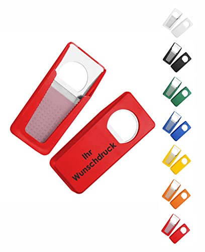 #teamludorf Flaschenöffner mit Verschluss - Personalisierte Flaschenöffner - 7 Farben - mit Bildern und Schrift bedruckbar (rot, 100) von #teamludorf