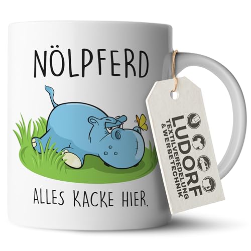#teamludorf - Tasse - Humorvolles Nilpferd Design Alles Kacke - Vollständig Weiße Kaffeetasse - Spülmaschinen- und Mikrowellengeeigneter Keramikbecher, Witziges Geschenk für Büro und Freunde #teamludorf - Tasse - Humorvolles Nilpferd Design Alles Kacke - Vollständig Weiße Kaffeetasse - Spülmaschinen- und Mikrowellengeeigneter Keramikbecher, Witziges Geschenk für Büro und Freunde von #teamludorf