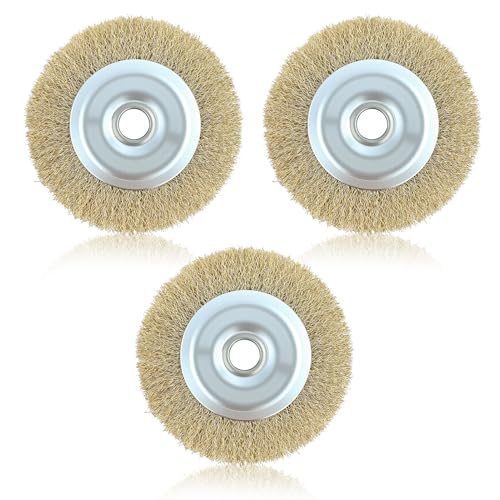 3 x Terrassenreiniger-Drahtbürste für Ryobi RAC814, Ersatz-Drahtbürste mit Dornloch für RY18PCA-0, OPC1800, OPC1815, EFB 400/401 und mehr, Reinigung von Rostfugenablagerungen (115 mm x 16 mm x 10 mm) von teashow