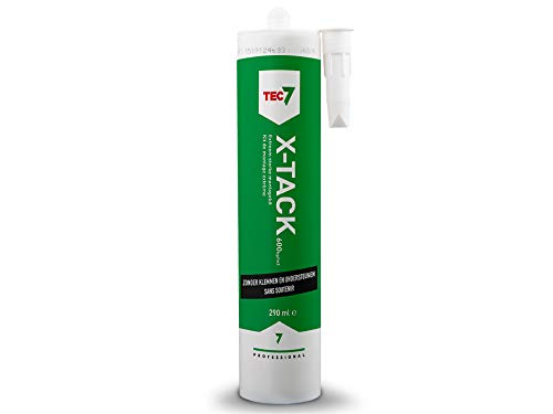 Tec7 X-Tack/Starker Montagekleber | Weiß | 310ml | 1-komponentiges elastisches, extrem hohe Anfangshaftung, vibrations- und stoßfest von tec+