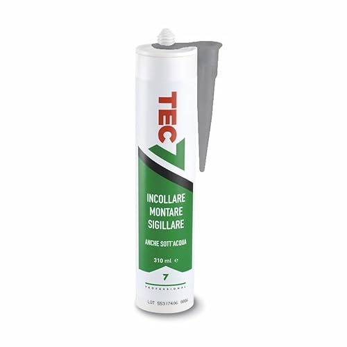 Tec7 adhesives/adhesives, mounting and sealing, grey, 310 ml, easy to work with and suitable for many materials. von tec+