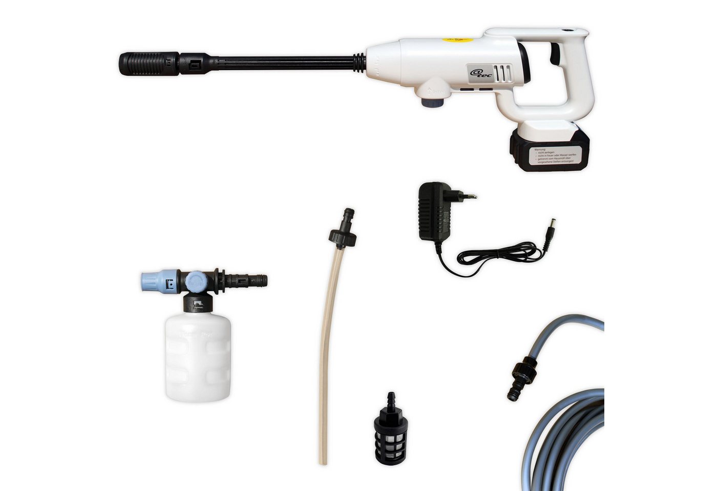 @tec Akku-Hochdruckreiniger 22 Bar 200W – kabellos, mobil, inkl. Akku & Zubehör, Haus & Garten, mobiler Druckreiniger von @tec