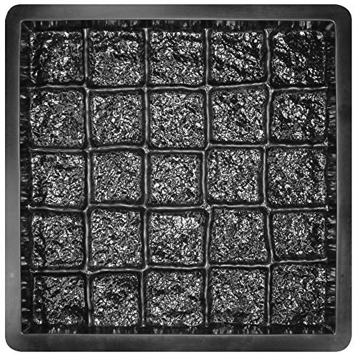 @tec Betonform Kopfsteinpflaster Granitoptik 50x50x5cm aus ABS Kunststoff, Beton Gießform für Gehwegplatten, Pflastersteine und Trittsteine Garten von @tec