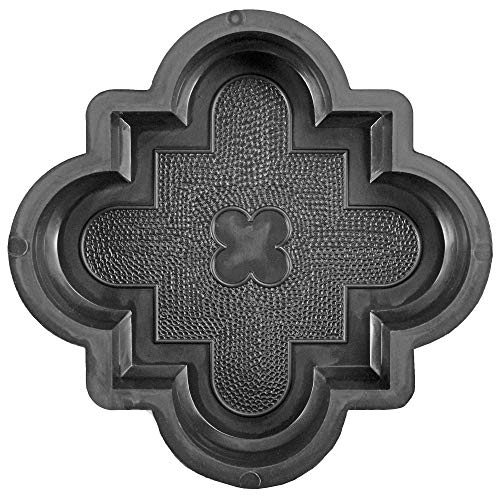 @tec Betonform Schalungsform Gießform Polypropylen (Kunststoff) - Gehwegplatte/Terrassenplatte französische Lilie Orient - 21x21x4.5cm von @tec