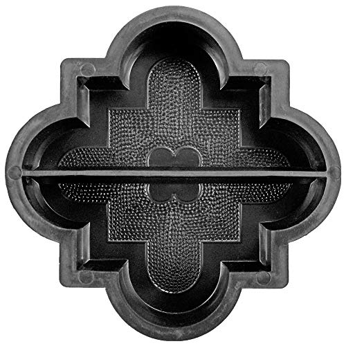 @tec Betonform Schalungsform Gießform Polypropylen (Kunststoff) - Gehwegplatte/Terrassenplatte französische Lilie Orient - Randstück 21x21x4.5cm von @tec