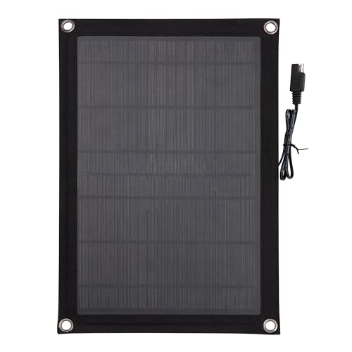 Technaxx 12V 10W Solar-Erhaltungsladegerät, Tragbares Solarpanel TX-209 mit Batterieklemmen & 12V-Zigarettenanzünderstecker – für 12V-Batterien von Autos, Motorrädern, Wohnwagen, Traktoren usw. von technaxx