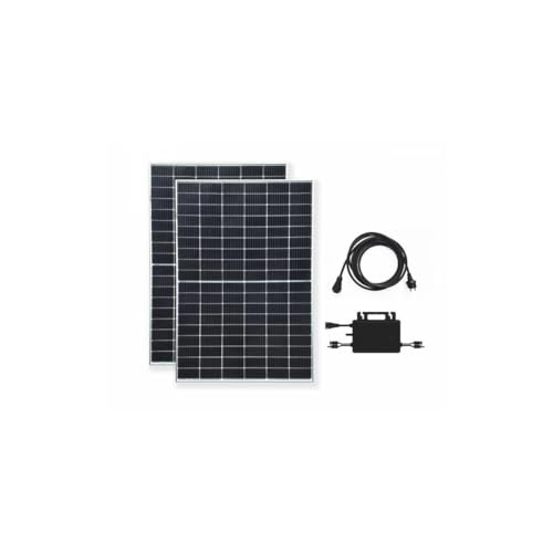 Technaxx Solar Balkonkraftwerk 800W mit WiFi – Plug & Play Solaranlage mit 2x420W bifazialen Solarpanels, Wechselrichter, 5m Kabel – Strom einspeisen über Balkon oder Terrasse – TX-274 von technaxx