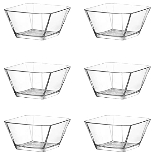 LAV 6tlg Glasschalen Schalen 300ml Dessertgläser, Joghurtbereiter, Dessertschalen Glas, Snackschale, Servierschale, Salatschüssel Glas, Schüssel, Fingerfood Zubehör von technic24