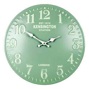 home24 Wanduhr Azille Blechgehäuse Ø 40cm Grün von home24