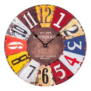 home24 Wanduhr WT 1019 MDF Mitteldichte Holzfaserplatte Ø 35cm Multicolor home24 Wanduhr WT 1019 MDF Mitteldichte Holzfaserplatte Ø 35cm Multicolor von home24