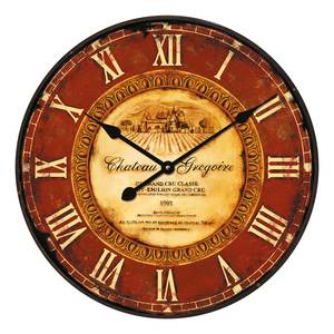 home24 Wanduhr WT 1511 MDF Mitteldichte Holzfaserplatte Ø 50cm Braun von home24