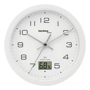 home24 Wanduhr WT 3100 Kunststoffgehäuse Ø 17cm Weiß von home24