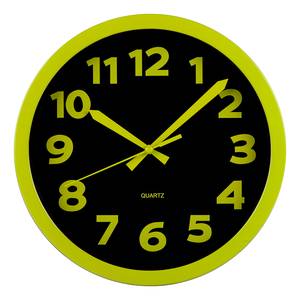 home24 Wanduhr WT 7420 Kunststoffrahmen / Kunststoffabdeckung Ø 27cm Grün/Hellgrün von home24