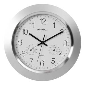 home24 Wanduhr WT 7940 Kunststoffgehäuse / Kunststoffabdeckung Ø 34cm Silber von home24