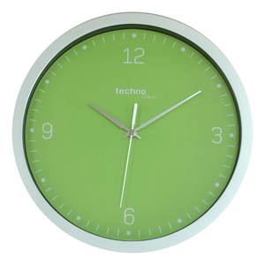 home24 Wanduhr WT 9000 Kunststoffrahmen / Kunststoffabdeckung Ø 30cm Grün/Grün von home24