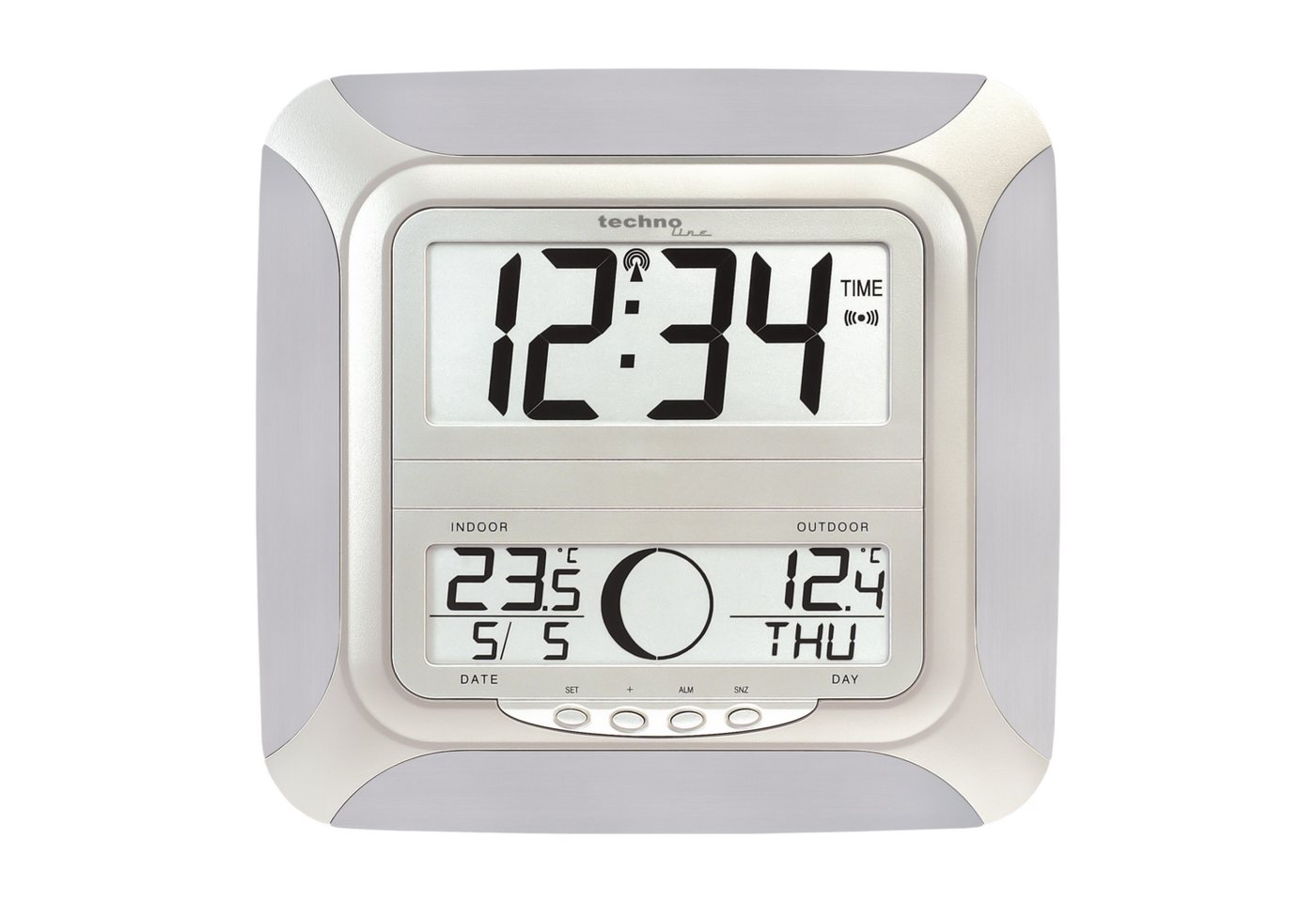 technoline Funkwanduhr WS 8118 (mit Außensender) von technoline