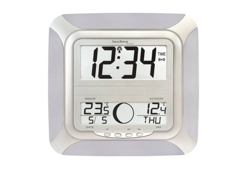 technoline Funkwanduhr WS 8118 (mit Außensender) von technoline